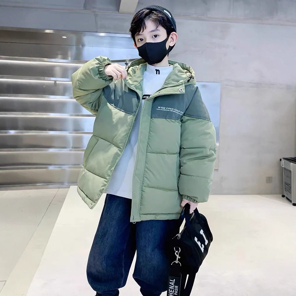 男童棉袄冬装加厚保暖连帽棉服帅气中大童防寒棉服时尚洋气棉衣潮