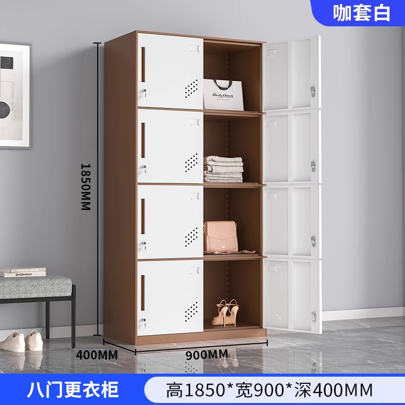 Desmontaje y montaje armario de borde estrecho armario de almacenamiento multipuerta dormitorio del personal armario de cambio de gimnasio con bloqueo armario de almacenamiento
