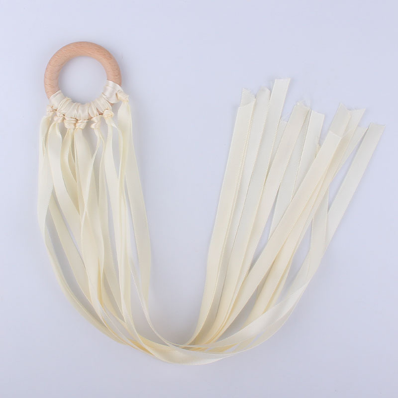 Nuevo bebé suministros cinta Beech sonajero calmante bebé creativo anillo de madera juguete dientes molienda Amazon