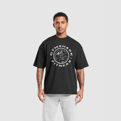 GYMSHARK メンズ オーバーサイズ Tシャツ ジム スポーツ フィットネス コットン ラウンドネック ルーズ 半袖 カジュアル Tシャツ トップス