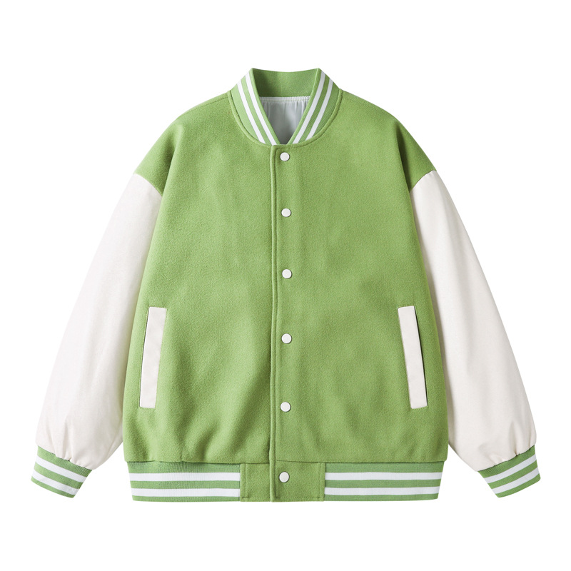Chaqueta de bomber estadounidense transfronteriza de alta gama chaqueta casual jacket otoño e invierno manga PU marca de moda chaqueta de uniforme de béisbol personalización masculina image 12