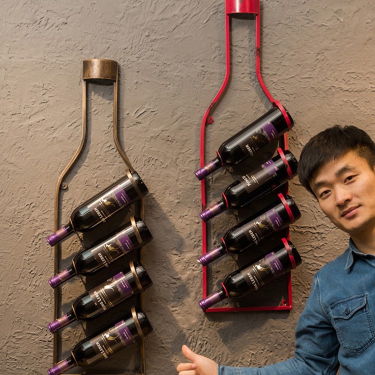复古红酒架壁挂酒吧装饰家居餐厅墙上墙壁loft创意装饰品葡萄酒架