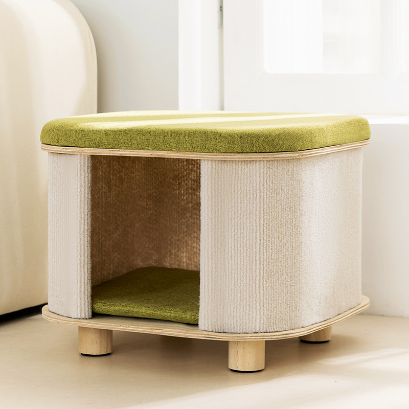 Nest para mascotas Four Seasons Sleeping Taburete Nest para gatos de madera maciza Nest cerrado para dormir para mascotas