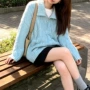 翻领宽松套头秋冬毛衣