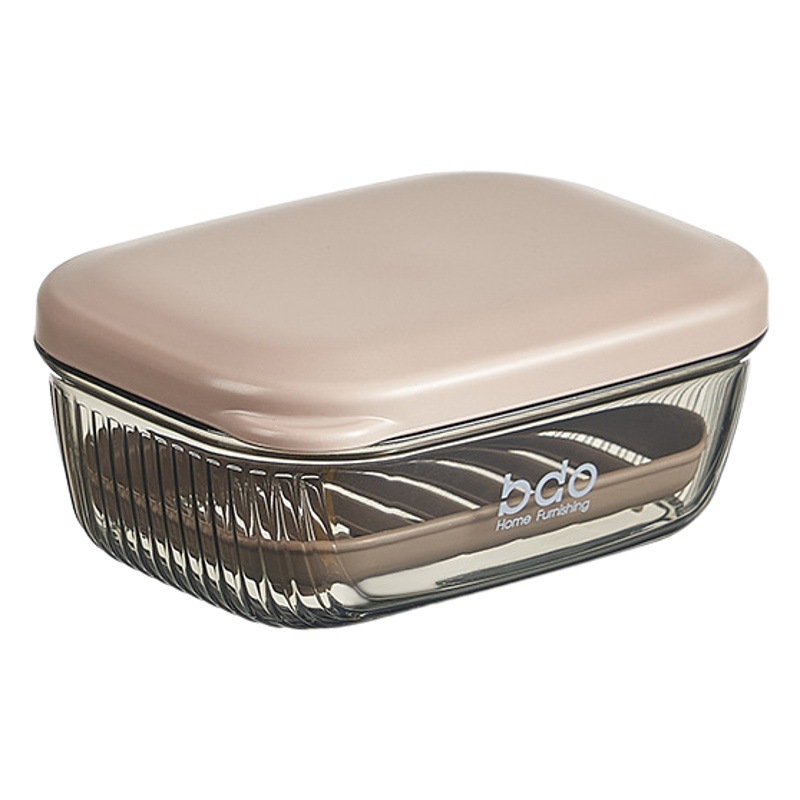 Caja de jabón de lujo ligero con tapa caja de drenaje de doble capa caja de jabón para el hogar Baño encimera estante de jabón estante de almacenamiento de baño