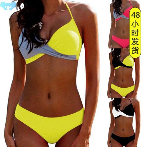 Sexy Bikini Pad Push Up Swimwear Women Biquinis Feminino Cross-border