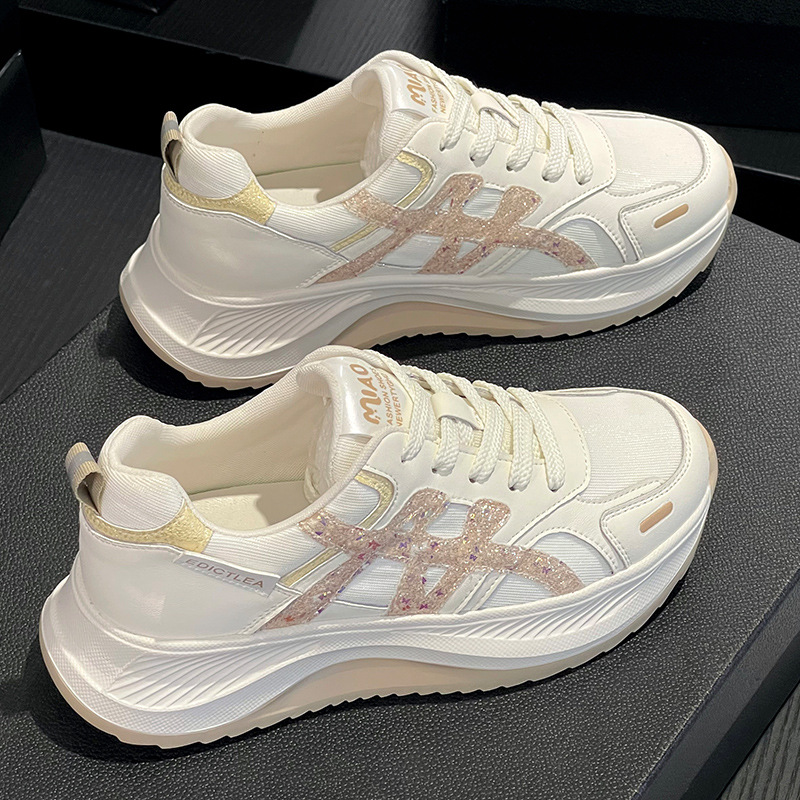 화이트/살구 (폼바닥 + 천연가죽 깔창)