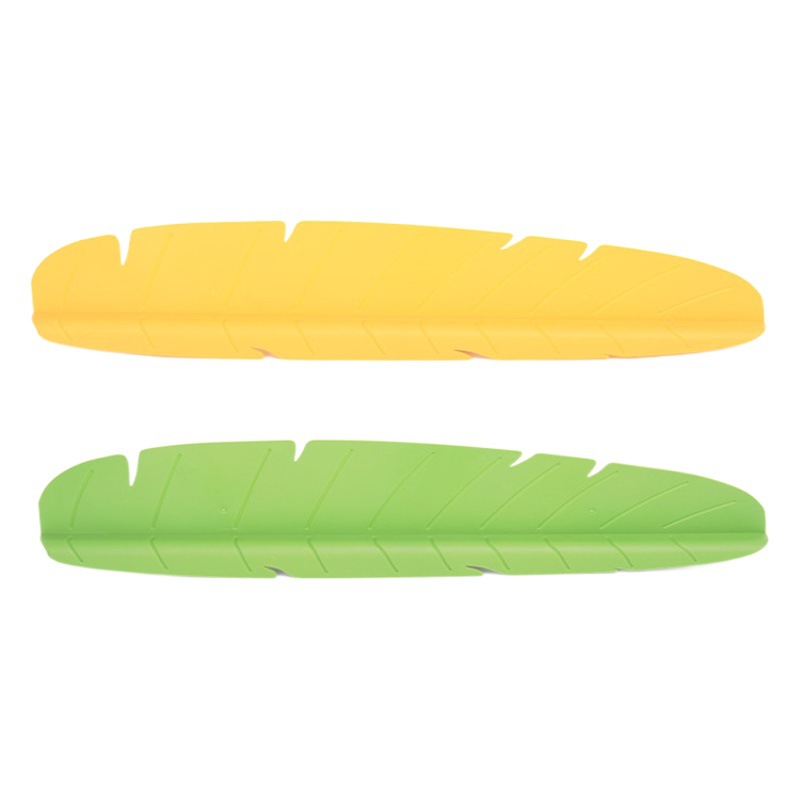 Hoja de plátano creativo fregadero de la cocina Placa de retención de agua fregadero del hogar plato de lavado de verduras partición a prueba de salpicaduras ventosa tira de retención de agua