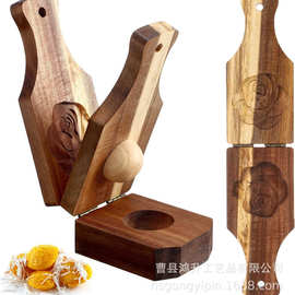 跨境木质压皮器香蕉土豆压饼器研磨器清明果饺子压皮工具粉碎机