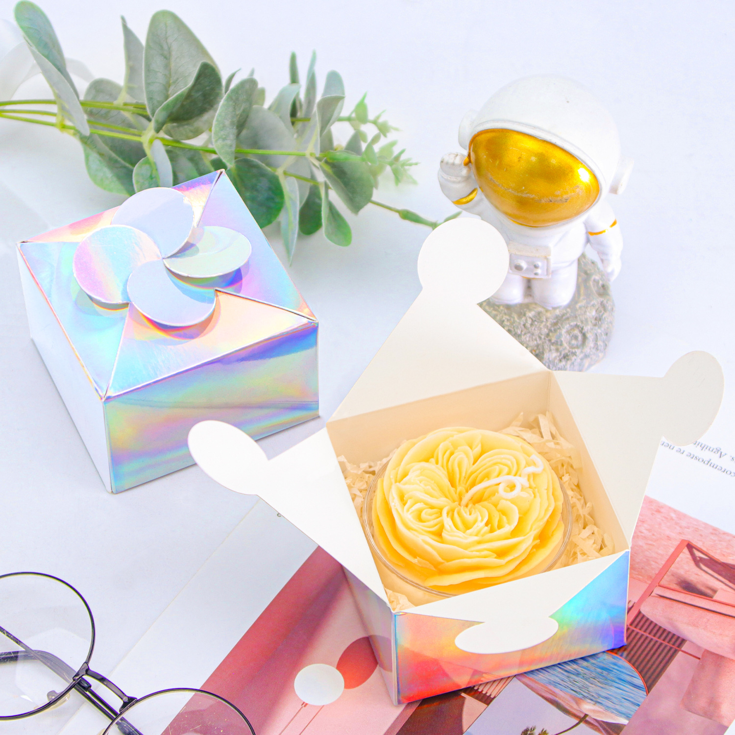 13g Weight Gift Box Event & Party Supplies 1 Piece Quantity Holiday, Wedding, Party Occasion Wedding Festival Solid Color Pattern Wedding Solid Color Paper Holiday Wedding Party Gift Box Gift Wrapping Supplies 15