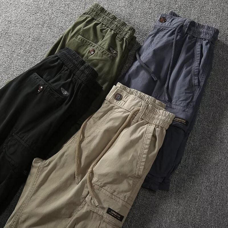 Summer Light and Thin Work Shorts Men's Five-point Pants Loose Non-elastic Light Sports Multi-pocket Casual Mid-length Pants for Men Summer Light and Thin Work Shorts Men's Five-point Pants Loose Non-elastic Light Sports Multi-pocket Casual Mid-length Pants for Men