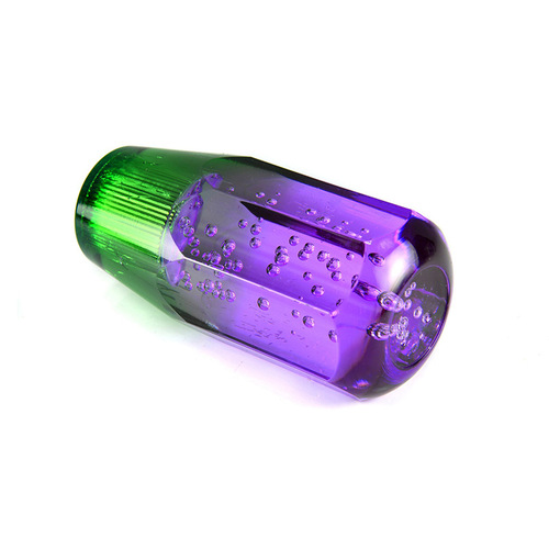 Car modification octagonal dual-color shift knob with crystal ball and light wave stick head dual color 100mm