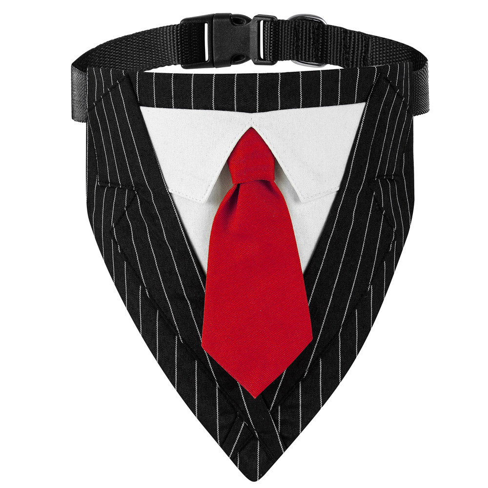 Cross-border exclusivo nuevo traje popular perro triángulo bufanda corbata mascota perro saliva toalla bufanda de la boda