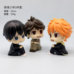 バレーボール少年のフィギュアq版k日向翔陽k影山飛雄の頭が座っています。