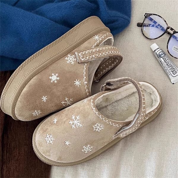 Women's 2025 New Autumn and Winter Warm Snow Boots, Thick-Soled Birkenstock Shoes, Half-Slippers, Thickeneded Home Cotton Shoes Women's 2025 New Autumn and Winter Warm Snow Boots, Thick-Soled Birkenstock Shoes, Half-Slippers, Thickeneded Home Cotton Shoes
