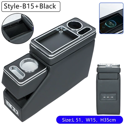 Box Sienta Storage Estima – Armrest box - 15-second-generation-black