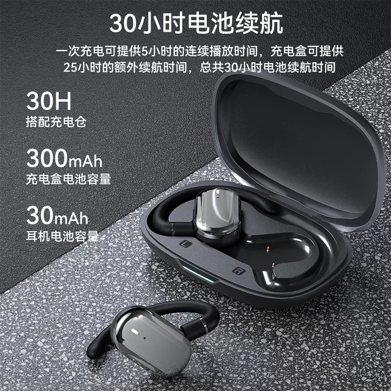 BearTek 新款降噪外贸爆火挂耳式蓝牙耳机 双蓝牙防水智能定位