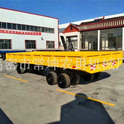 厂家生产   40吨平板拖车   叉车牵引平板拖车    港口物流工具车
