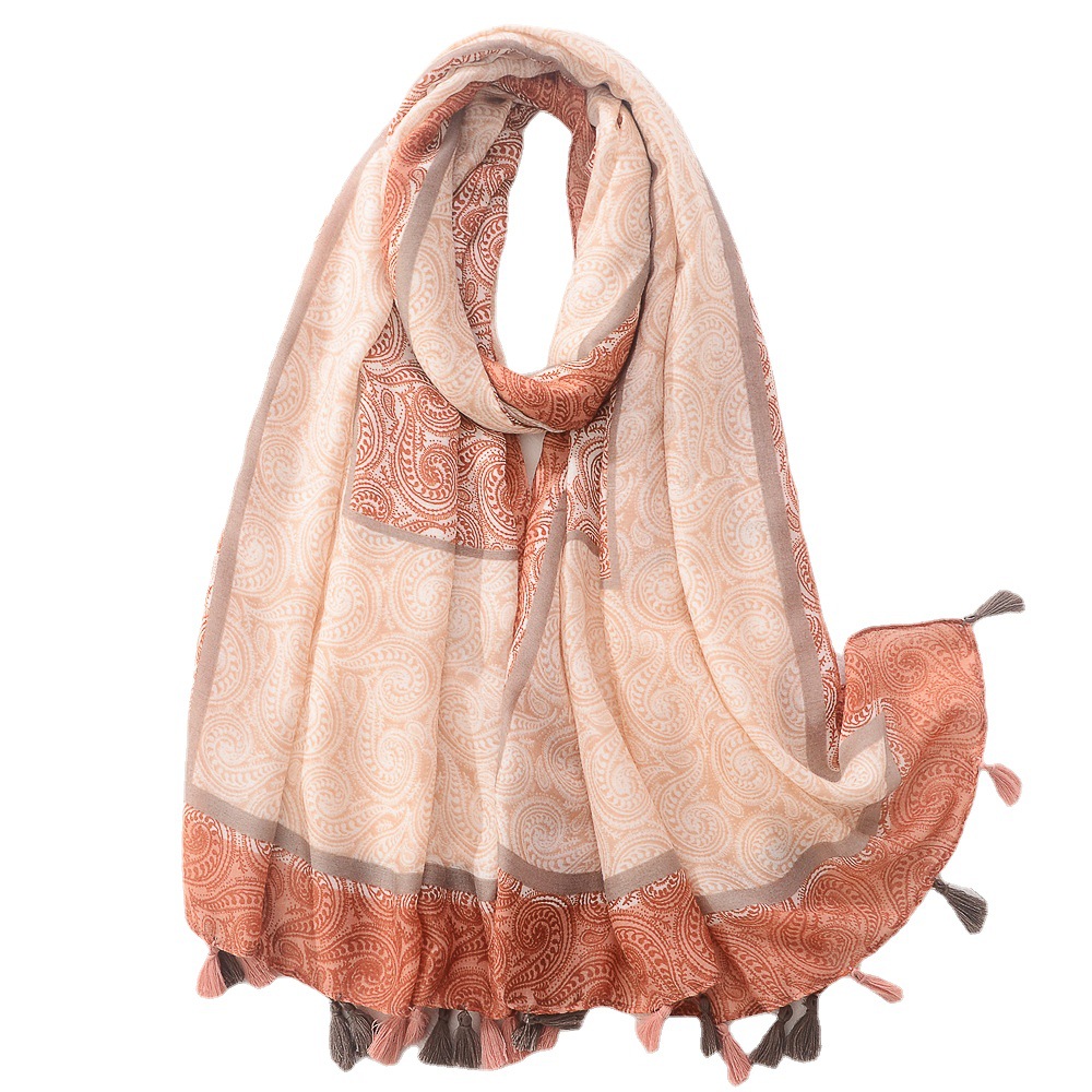 Moda retro Ruyi tótem decoración de moda todo fósforo gran bufanda de algodón y lino sensación bufanda de viaje protector solar Toalla de playa