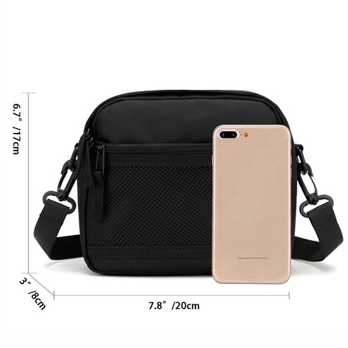 Men's crossbody bag trendy brand simple shoulder bag Japanese men's crossbody bag sports leisure small mobile phone shoulder bag