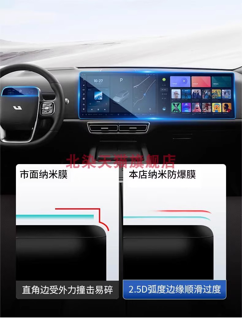 Suitable for Hongqi H5/H6 Central Control Navigation Tempered Film Dashboard Screen Nano Film Car Modification Interior