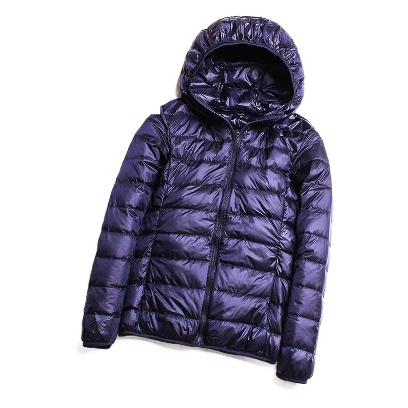 2023 новый легкий пуховик женский короткий женский белый легкий пуховик на утином пуху в Корейском стиле с капюшоном, Женский оптом