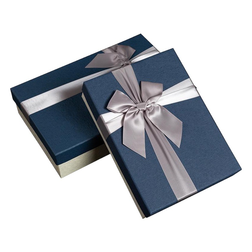 Caja de regalo de alta gama con lazo, con tapa y base, caja de regalo rectangular, caja de recuerdo color rojo vino, caja de dulces para boda, venta al por mayor en stock.