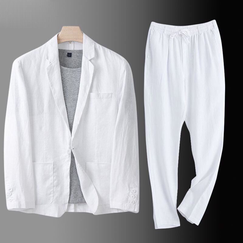 Linen Suit suit Men's Summer Suit Men's 2025 Loose Jacket Cotton Linen Casual Suit Summer Linen Suit suit Men's Summer Suit Men's 2025 Loose Jacket Cotton Linen Casual Suit Summer