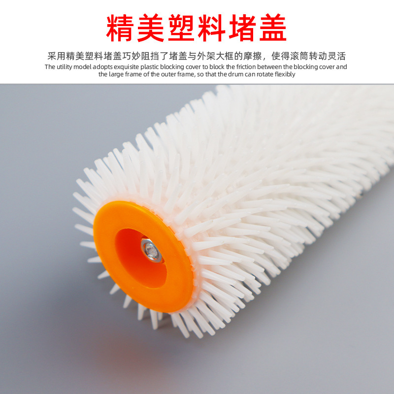 Rodillo de desespuma cepillo herramienta de pintura de piso auto-nivelación cilindro de desinflación de cemento cepillo de aguja rodillo auto-nivelación rodillo de desespuma