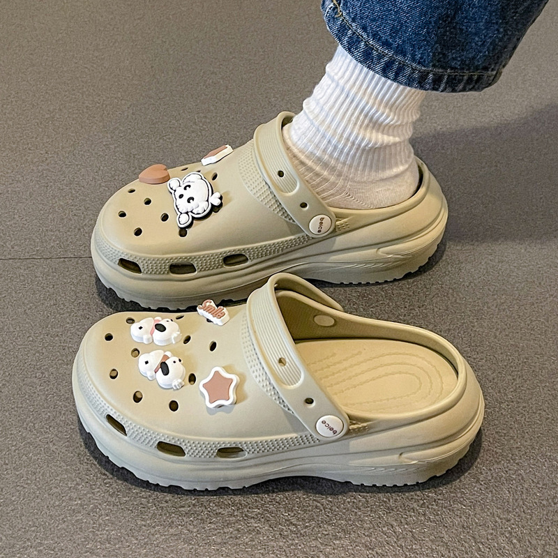 Clearance Women's Comfortable Summer Platform Clogs with Thick Soles, Casual Outdoor Beach Sandals