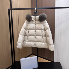 毒家版本现货高品质M家新款爆款女士毛领娃娃款羽绒服外套高充绒