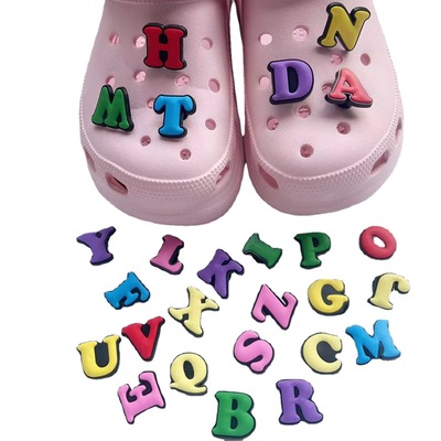 2022新款少女儿童洞洞鞋鞋花配饰鞋扣鞋子配件装饰扣彩色英文卡通|ru
