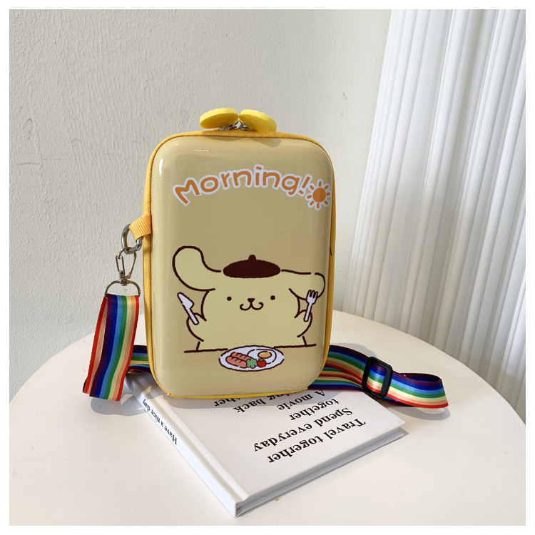 Creativo y simple 2025 nueva tendencia de moda bolso de cáscara de huevo para niños bolso de mensajero de hombro fresco y dulce para mujer de dibujos animados