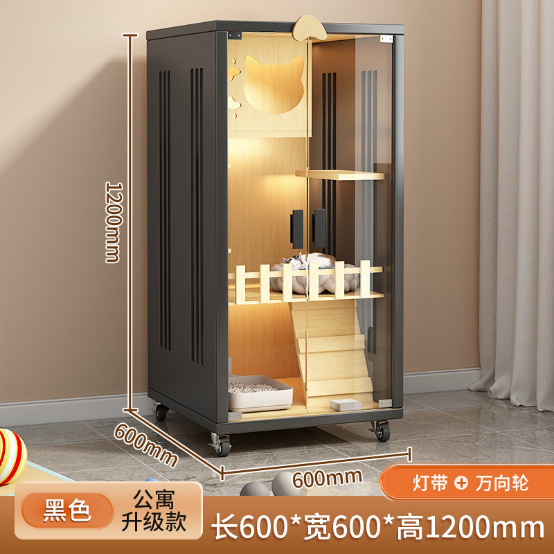 デュプレックスロフト多層猫ヴィラ猫ハウス猫キャビネット特大フリースペース高級家庭用屋内超大容量猫|undefined