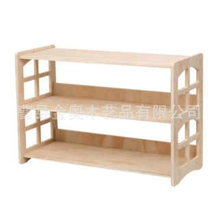 蒙台梭利儿童房玩具和书籍收纳架教室家庭坚固安全的玩具和书架