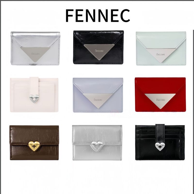Korean Fennec Triangular Wallet Card Holder Macaron Fennec Heart-Shaped Id Card Holder