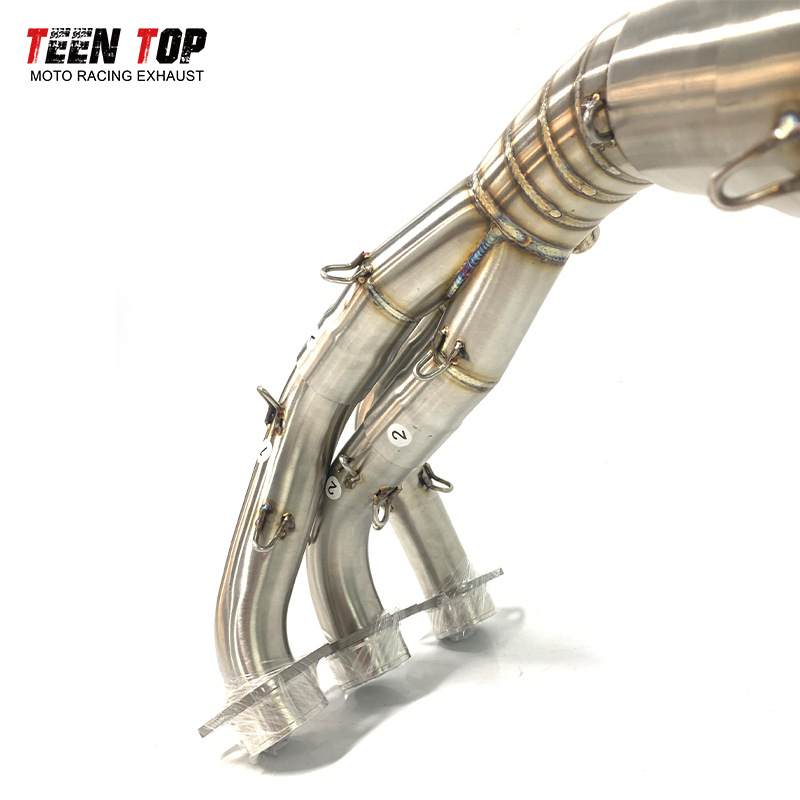 Yamaha Mt09 Motorcycle Titanium Alloy Exhaust Fz09 Modified Stainless Steel with Catalytic Converter Front Section Yoshimura