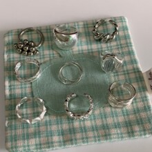 冷淡风金属几何开口戒指小众潮流欧美风食指戒轻奢高级感手饰批发