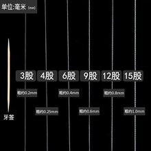 正宗3股线珍珠专用线超细珍珠项链耐磨串珠手链细线股线文玩手工