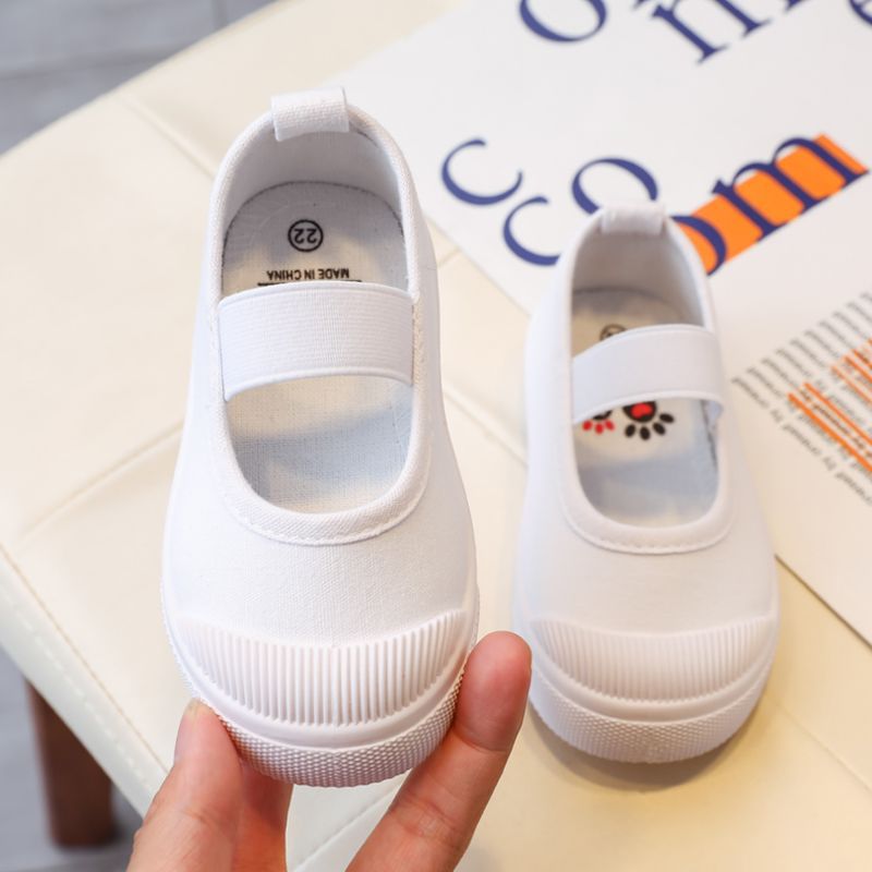 表演儿童帆布鞋男校园女童节目宝宝鞋儿童节六一小白鞋休闲鞋简约