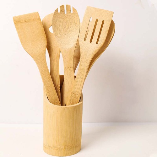 Nanzhu wooden shovel, non-stick pot, long-handled pot, frying and stir-frying, does not damage the pot, kitchen utensils, bamboo shovel set, household wooden rice spoon and shovel