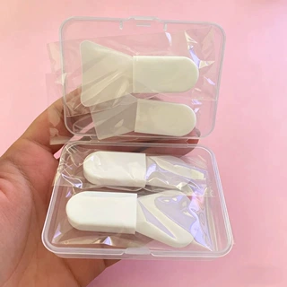 4支迷你硅胶面膜刷短柄3支泥膜涂抹式脸部美容美妆工具便携扁硅胶