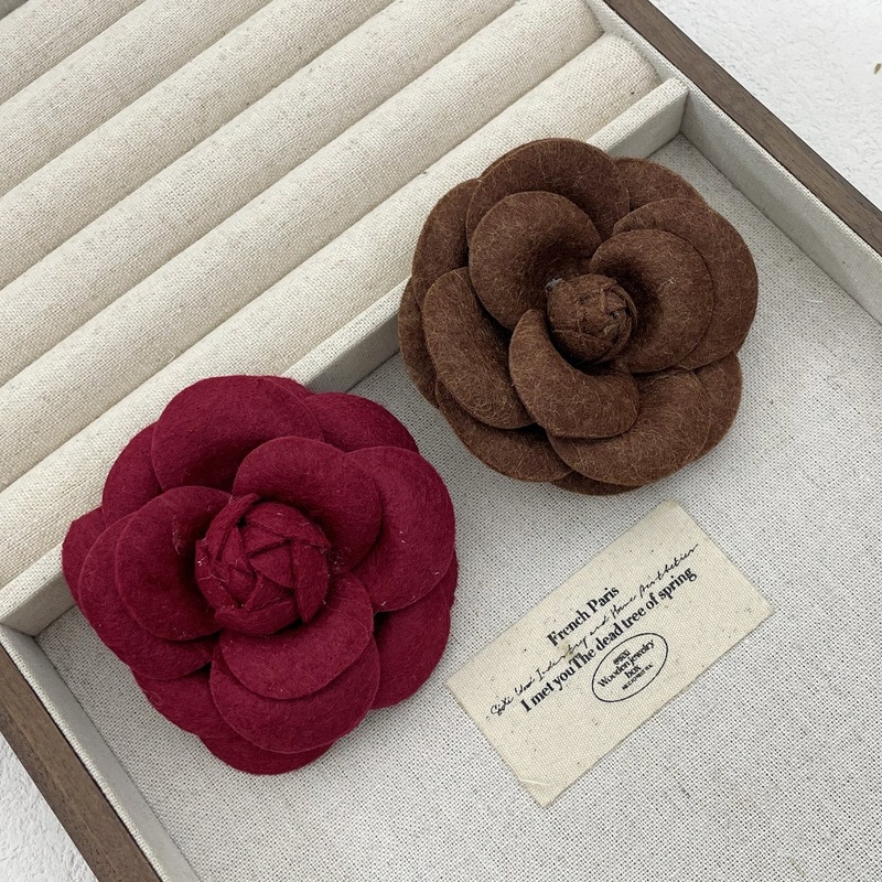 7.5CM小香风山茶花饰品diy花瓣配件服装鞋帽发饰头饰胸花胸针辅料|undefined