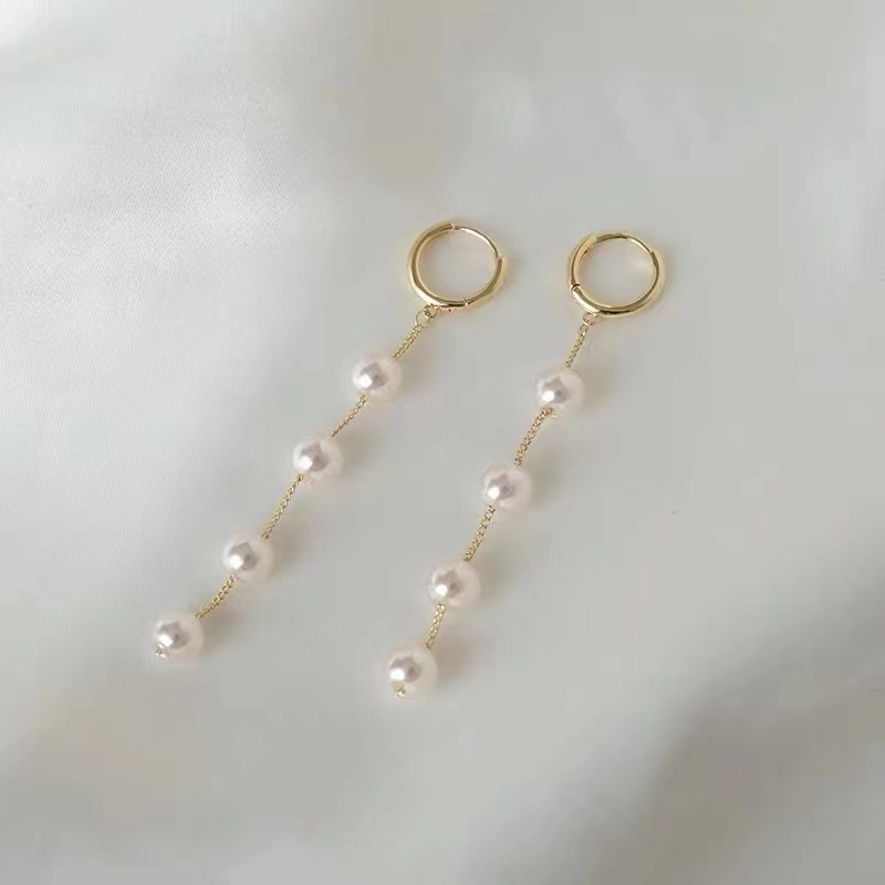 Elegant fresh earrings pearl