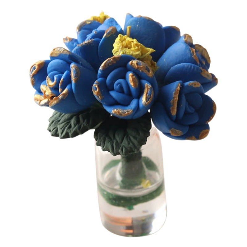 Микрофта играть роза в горшке цветочная композиция 12 очков модель ob11 кукольный домик dollhouse аксессуар diy сцена