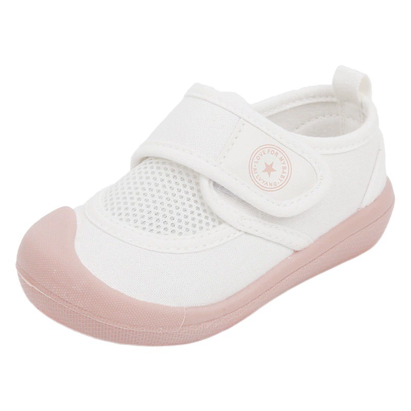 Весенне-летняя детская белая парусиновая обувь с дышащей сеткой, Белая обувь для детского сада для мальчиков и девочек От 2 до 7 лет