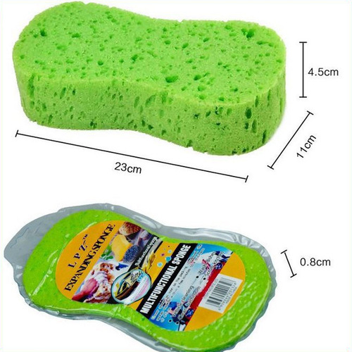 Car use 8-shaped compressed car wash sponge to wipe the car, large car wash honeycomb sponge, car beauty waxing high foam