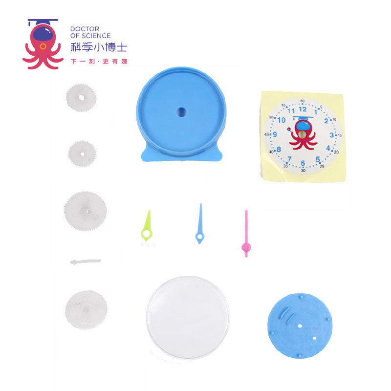 Clock Model for Elementary School Students to Learn Time, DIY Materials, Children's Teaching Aids, Mother's Day Handmade Plastic Toys