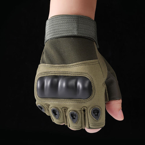 Special Forces Half Finger Protective Gloves Men's Outdoor Sports Wolf Warrior Tactical Training Military Fans Anti-Slip Wear-Resistant Fitness Cycling