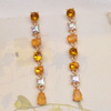 South Korean multicoloured goods, crystal earings, fresh long fashionable earrings